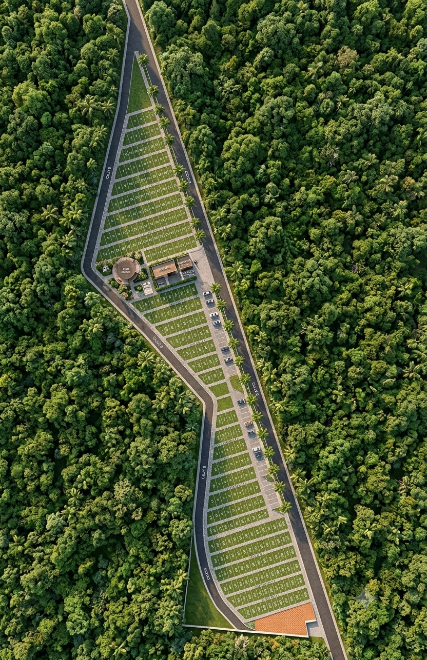 Vista aérea del desarrollo Los Naranjos
